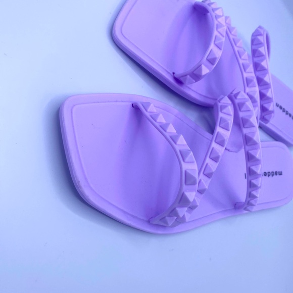 Madden Girl All Over Purple Studded Lagunna Slip On Woman’s Flat Sandals NWOT 8 - Picture 7 of 13